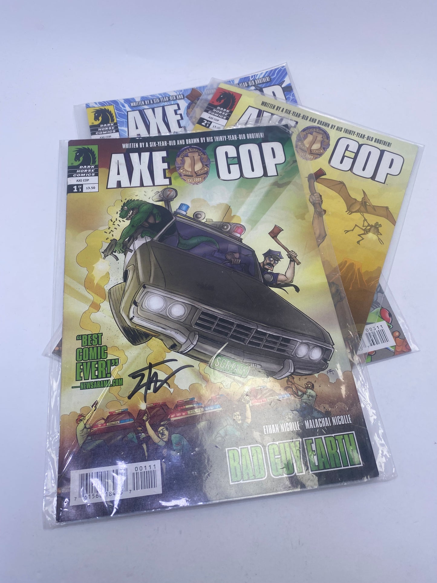 Axe Cop: Bad Guy Earth #1–3 – Komiksų rinkinys (anglų kalba)
