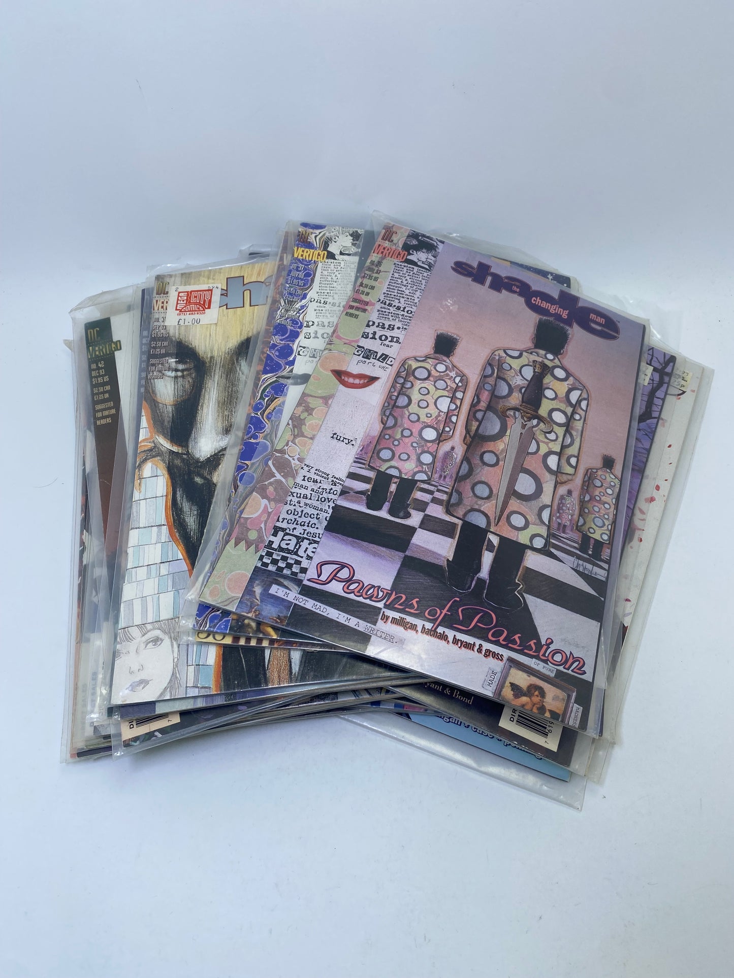 Shade: The Changing Man – Komiksų rinkinys (#1–3, 15–16, 18–45, 47, 51–64, 67–70)