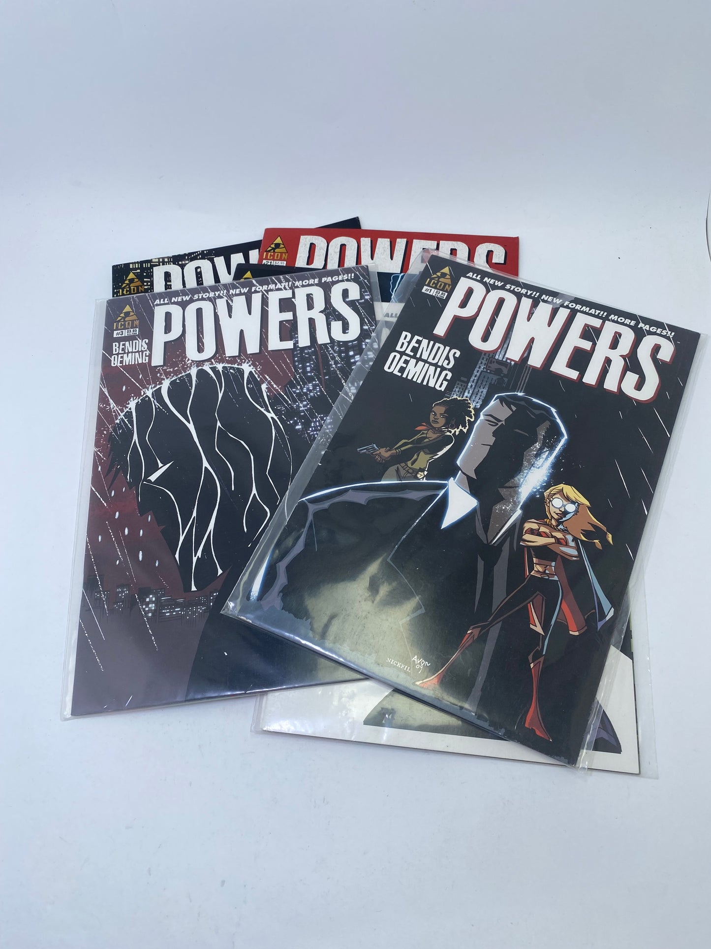 Powers #1, 3, 4, 19, 21, 23 – Komiksų rinkinys (anglų kalba)
