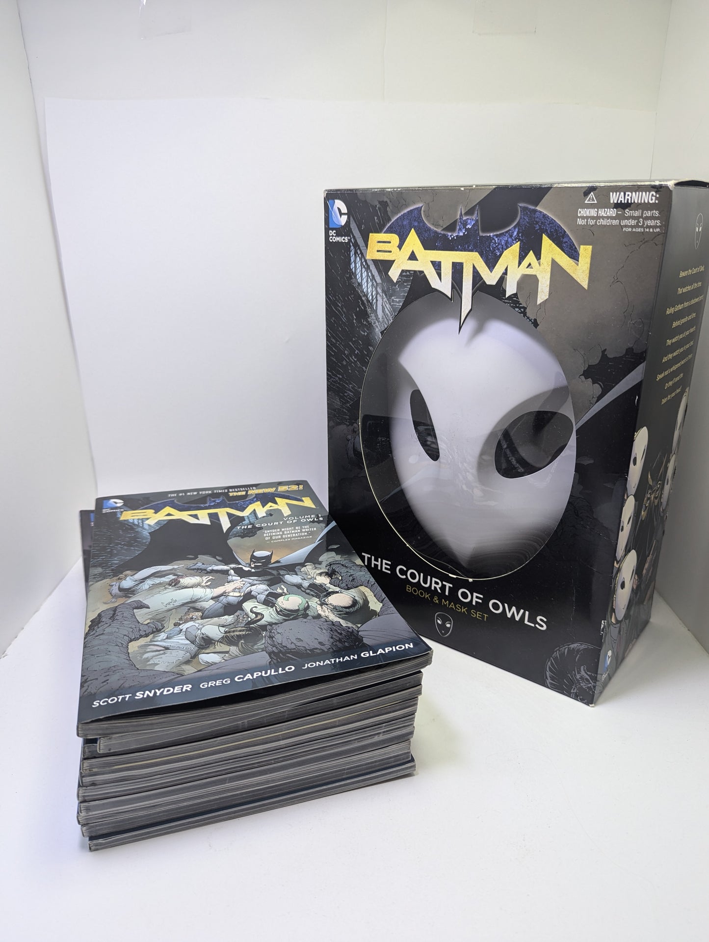 Batman-The-Court-of-Owls-Vol-1-10-Graphic-Novels-Owl-Mask-Collectors-Set-Grafine-novele-anglu-kalba