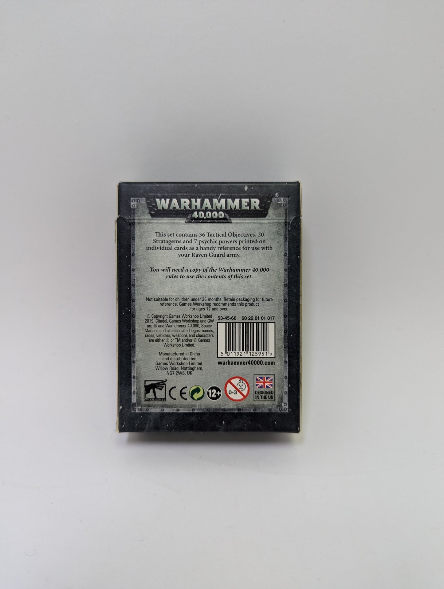 Warhammer 40k Datacards - Raven Guard