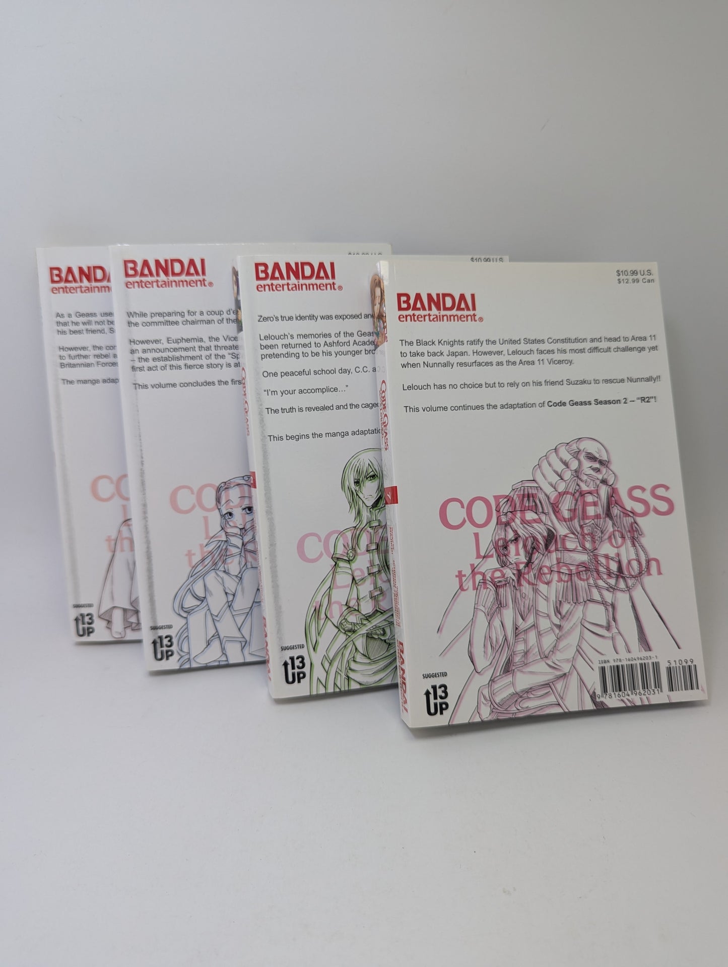 Code Geass: Lelouch of the Rebellion, Vol. 4–7 – Manga (anglų kalba)