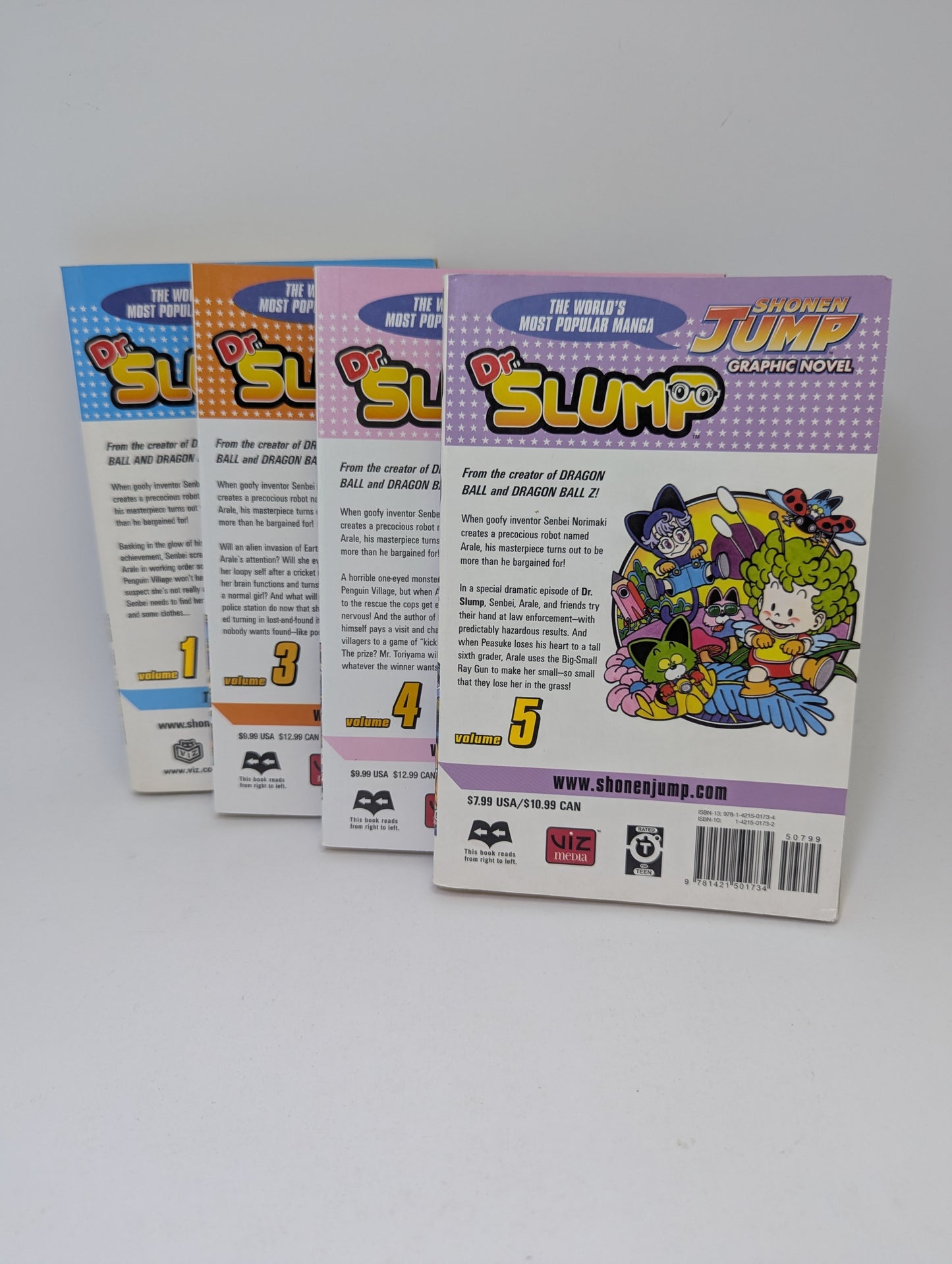 Dr. Slump, Vol. 1, 3, 4, 5 – Manga (anglų kalba)