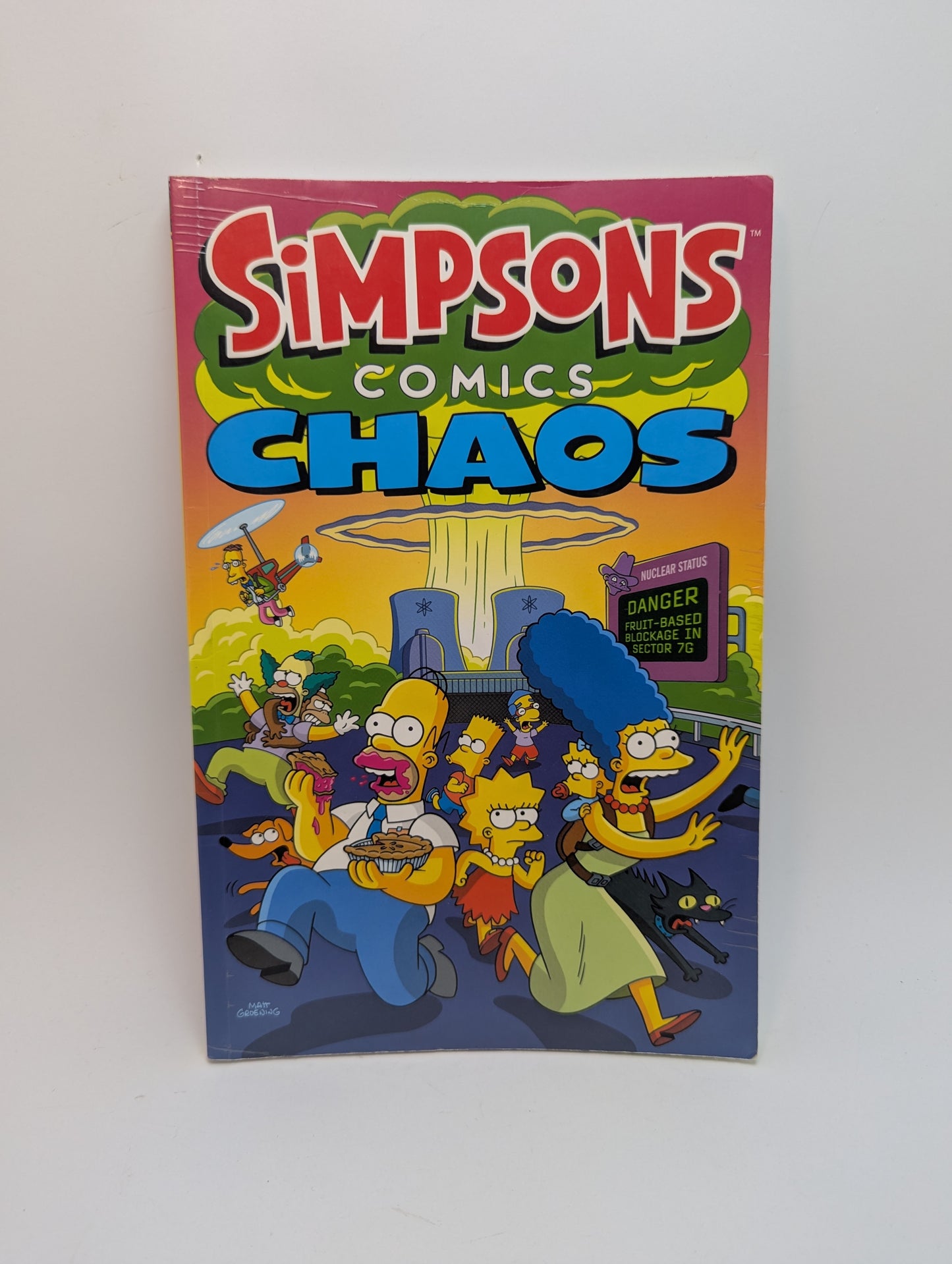 Simpsons Comics: Chaos grafinė novelė, Bongo Comics, Homeras Simpsonas.