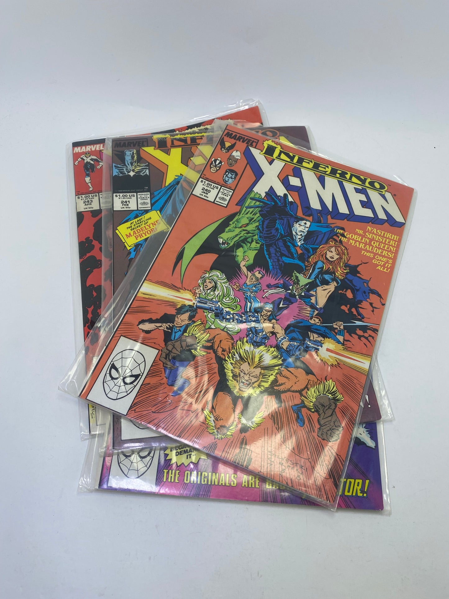 The Uncanny X-Men #240-243 – komiksų rinkinys (anglų kalba)