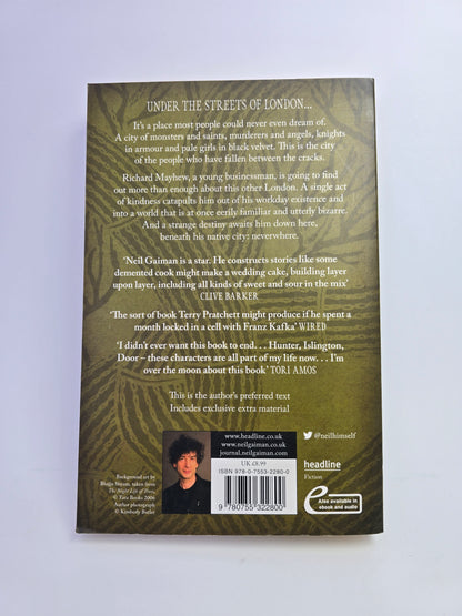 Neil Gaiman: Neverwhere – Knyga (anglų kalba)