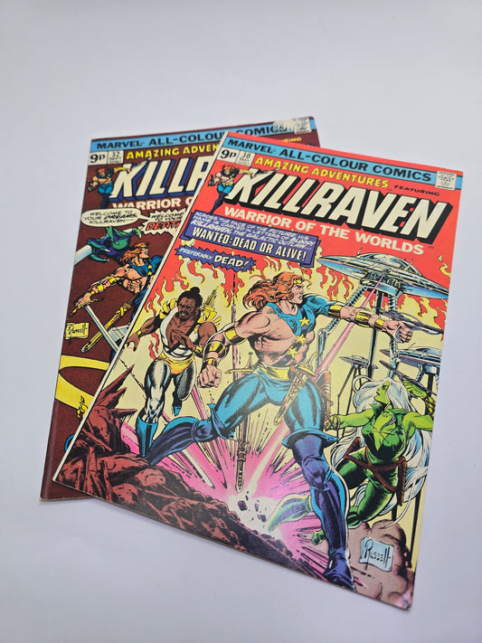 Amazing Adventures 1970 #30 #32 Marvel Comics Killraven P Craig Russell komiksu rinkinys anglu kalba
