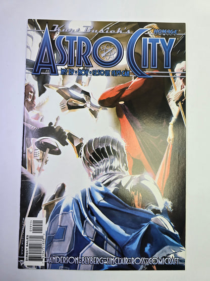 Astro City #19 Homage Comics komikso viršelis su herojų iliustracija