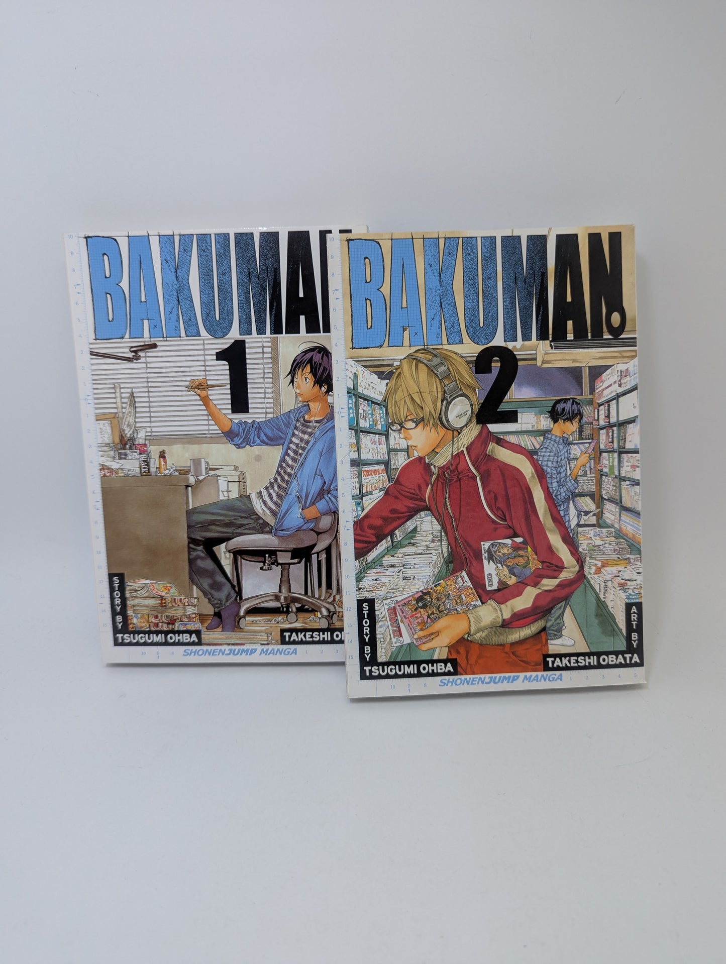  „Bakuman, Vol. 1–2“ – manga apie mangakų svajones ir kūrybos kelią, anglų kalba