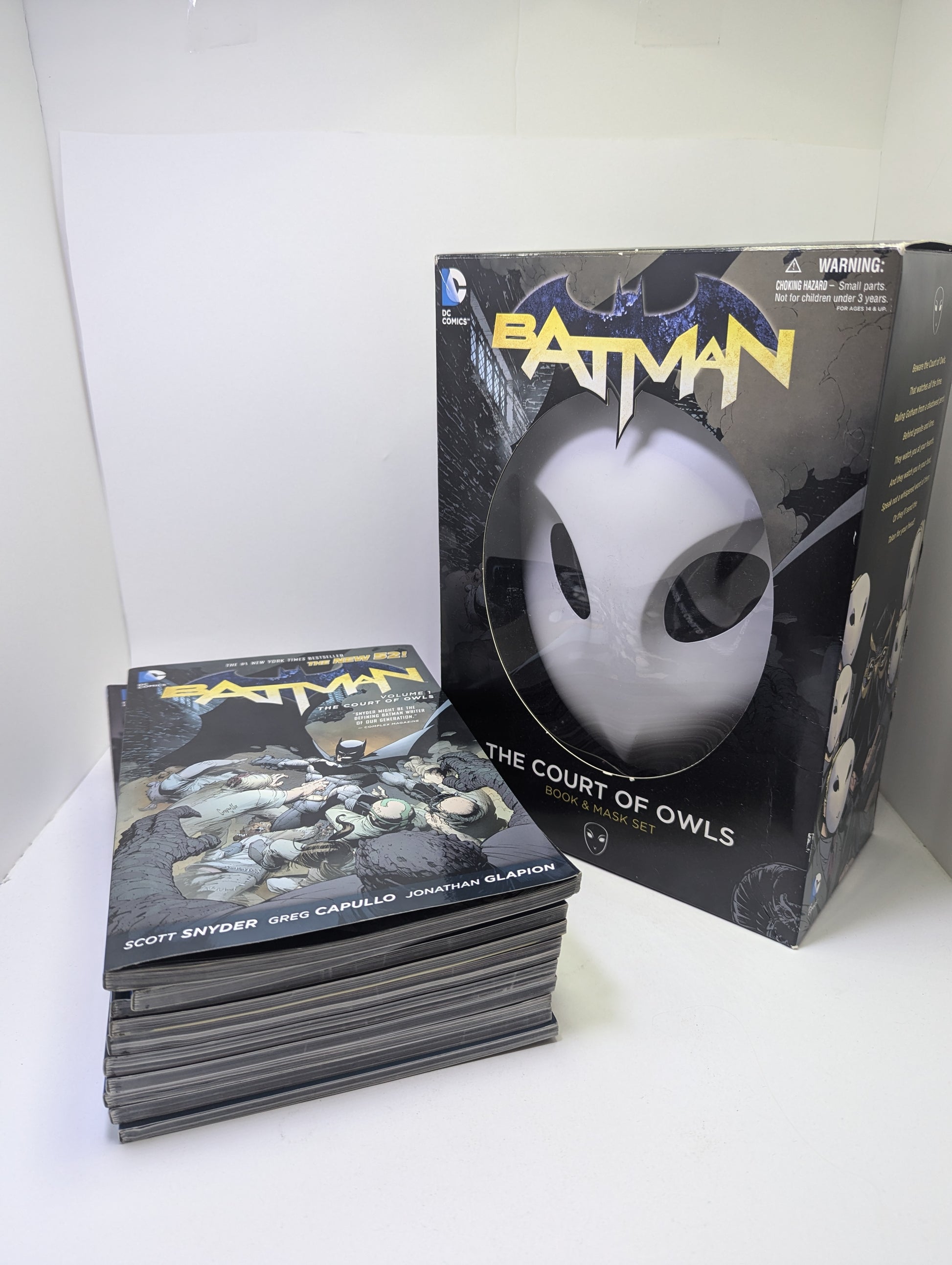 Batman-The-Court-of-Owls-Vol-1-10-Graphic-Novels-Owl-Mask-Collectors-Set-Grafine-novele-anglu-kalba