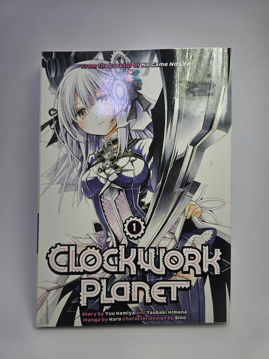 Clockwork Planet Vol 1 manga knygos viršelis su anime stiliaus mergina   
