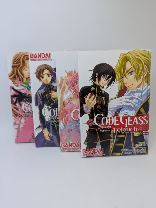  „Code Geass: Lelouch of the Rebellion, Vol. 4–7“ – mecha ir politinė manga apie Leloucho kovą, anglų kalba