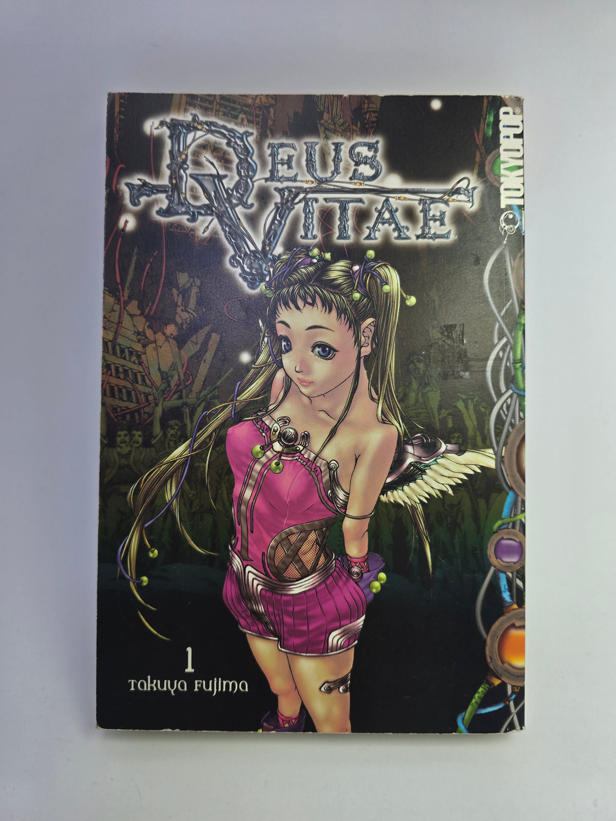 Deus Vitae Vol 1 Tokyopop manga viršelis su Takuya Fujima iliustracija   