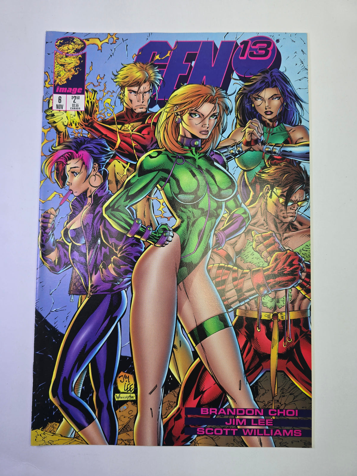 Gen 13 #6 Image Comics komikso viršelis su Jim Lee iliustracija