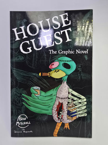 House Guest Ben Mitchell grafinės novelės viršelis su iliustracija   