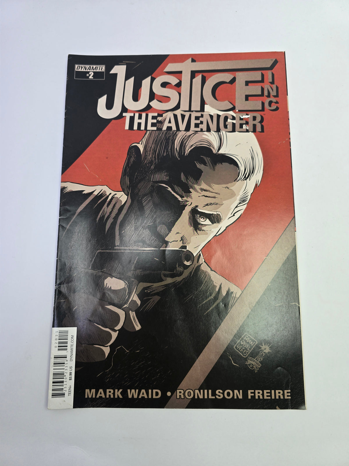 Justice Inc. The Avenger #2 Dynamite komikso viršelis su Mark Waid pavarde   