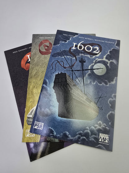 Marvel 1602 komiksų rinkinys nuo 2 iki 5 dalies Neil Gaiman