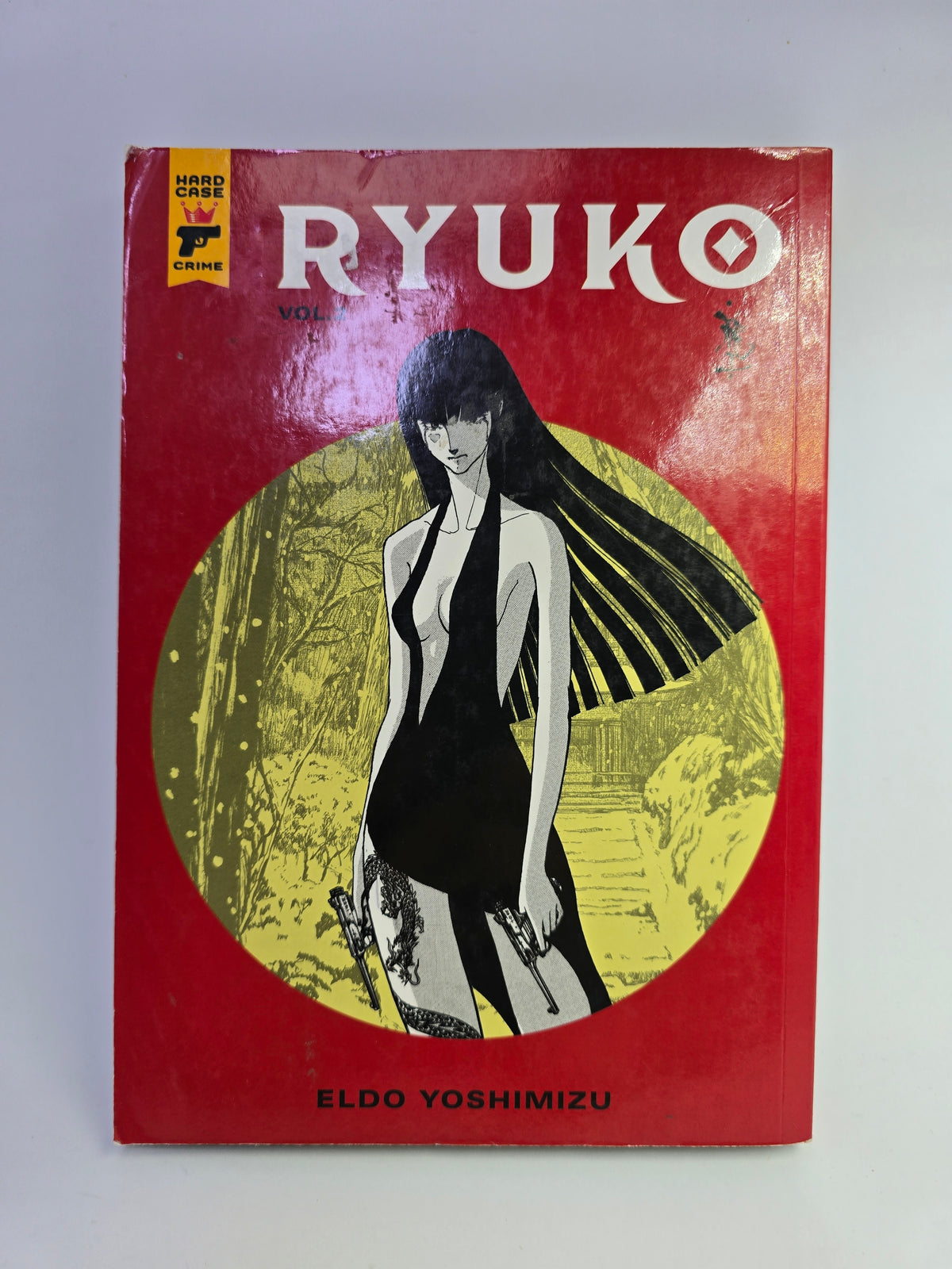 Ryuko Vol 2 Hard Case Crime manga viršelis su Eldo Yoshimizu iliustracija   