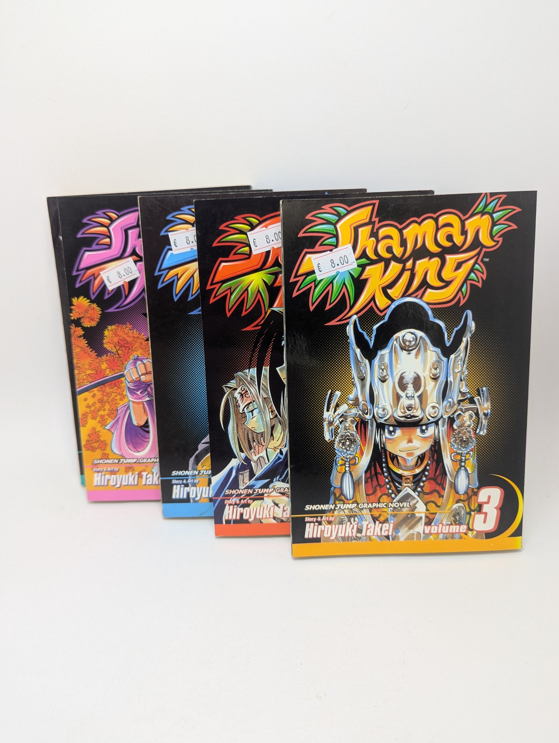 „Shaman King, Vol. 3–7“ – manga anglų kalba su šounen turnyru ir dvasiniu veiksmo pasauliu