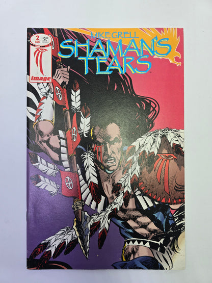 Shaman's Tears #2 Image Comics komikso viršelis su Mike Grell iliustracija