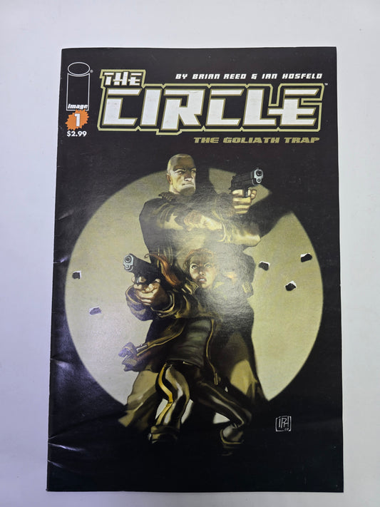 The Circle #1 Image Comics komikso viršelis su Brian Reed ir Ian Hosfeld pavardėmis