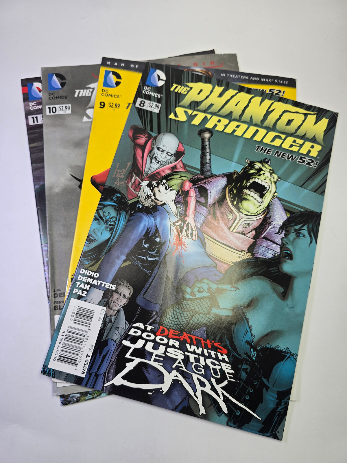 The Phantom Stranger #8–11 DC Comics komiksų rinkinio numeriai