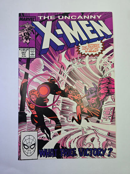 The Uncanny X-Men #247 Marvel Comics komikso viršelis su Marc Silvestri iliustracija