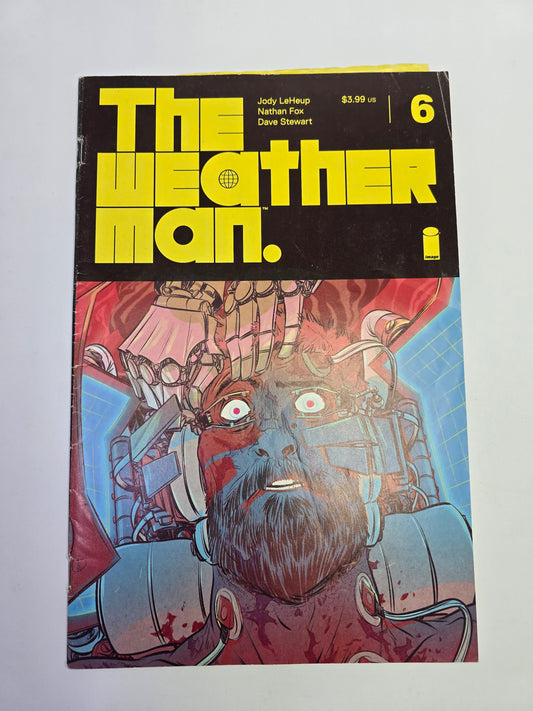 The Weatherman #6 Image Comics komikso viršelis su Jody LeHeup ir Nathan Fox pavardėmis   