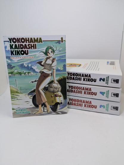  „Yokohama Kaidashi Kikou: Deluxe Edition 1–4“ – filosofinė ir poetiška mokslinės fantastikos manga, anglų kalba