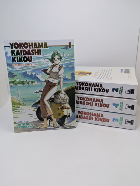  „Yokohama Kaidashi Kikou: Deluxe Edition 1–4“ – filosofinė ir poetiška mokslinės fantastikos manga, anglų kalba