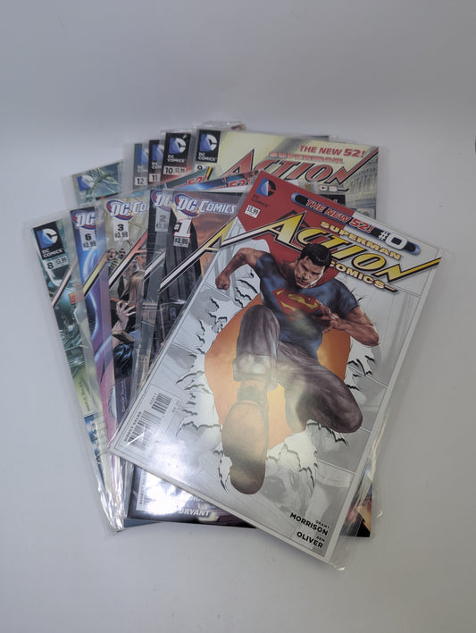  Action Comics 0–18 komiksų rinkinys anglų kalba – Superman kilmės istorija Grant Morrison interpretacijoje