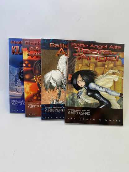 Battle Angel Alita 4 grafinių romanų rinkinys, Yukito Kishiro, Kodansha Comics.