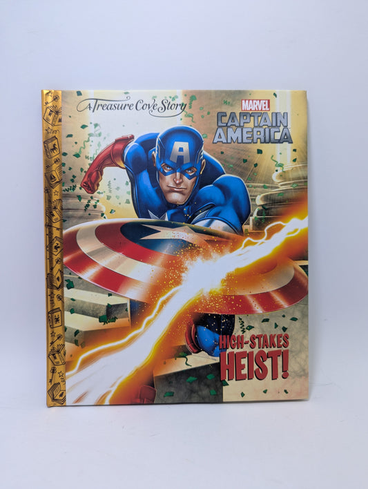 „Captain America: High Stakes“ knyga apie herojaus nuotykius ir kovą su blogiu.