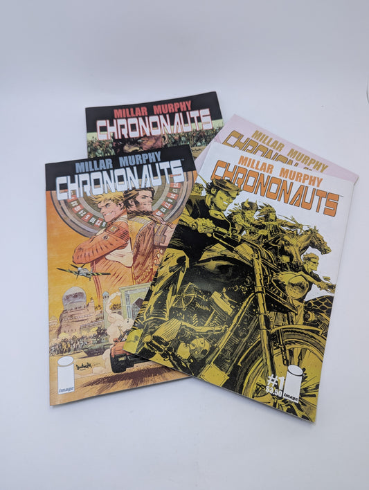  Chrononauts 1–4 komiksų rinkinys anglų kalba – laiko kelionės nuotykiai ir pasekmės