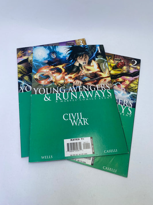  Civil War: Young Avengers & Runaways #1–3 – Marvel mini serija apie jaunuosius herojus, anglų kalba