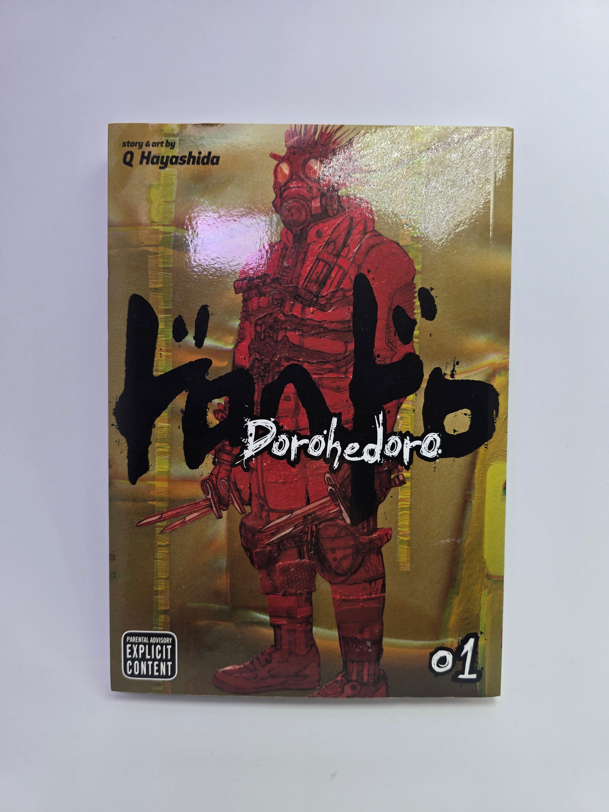 Dorohedoro Vol. 1 mangos viršelis anglų kalba