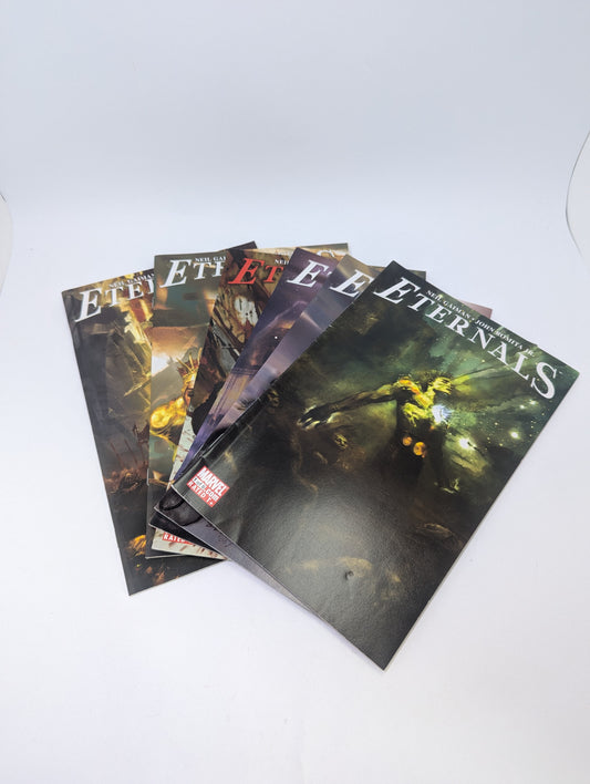  Eternals #1, 3–7 komiksų rinkinys anglų kalba – Neil Gaiman ir Marvel mitologija