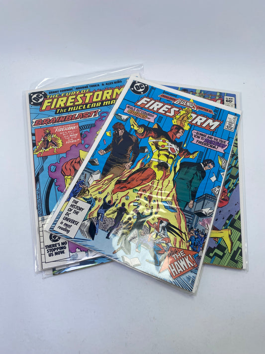 The Fury of Firestorm #9, 11, 31, 56 – DC Comics superherojų komiksų rinkinys anglų kalba