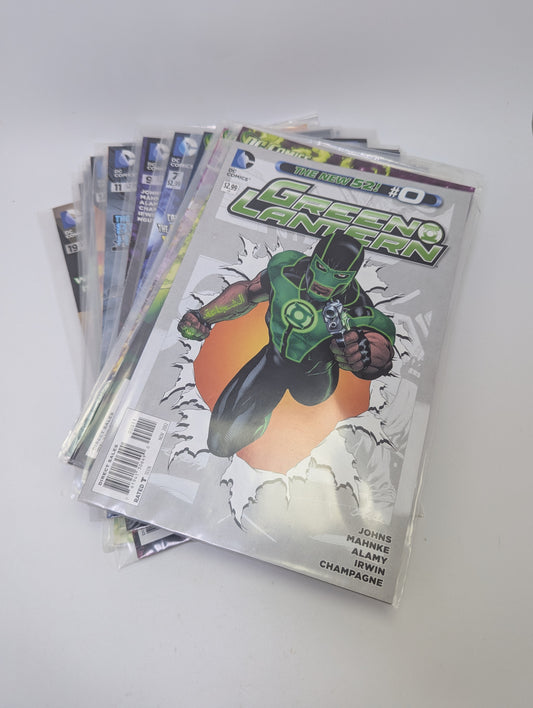  Green Lantern #0–20 komiksų rinkinys anglų kalba – epinė DC kosminė saga su Hal Jordan ir Simon Baz