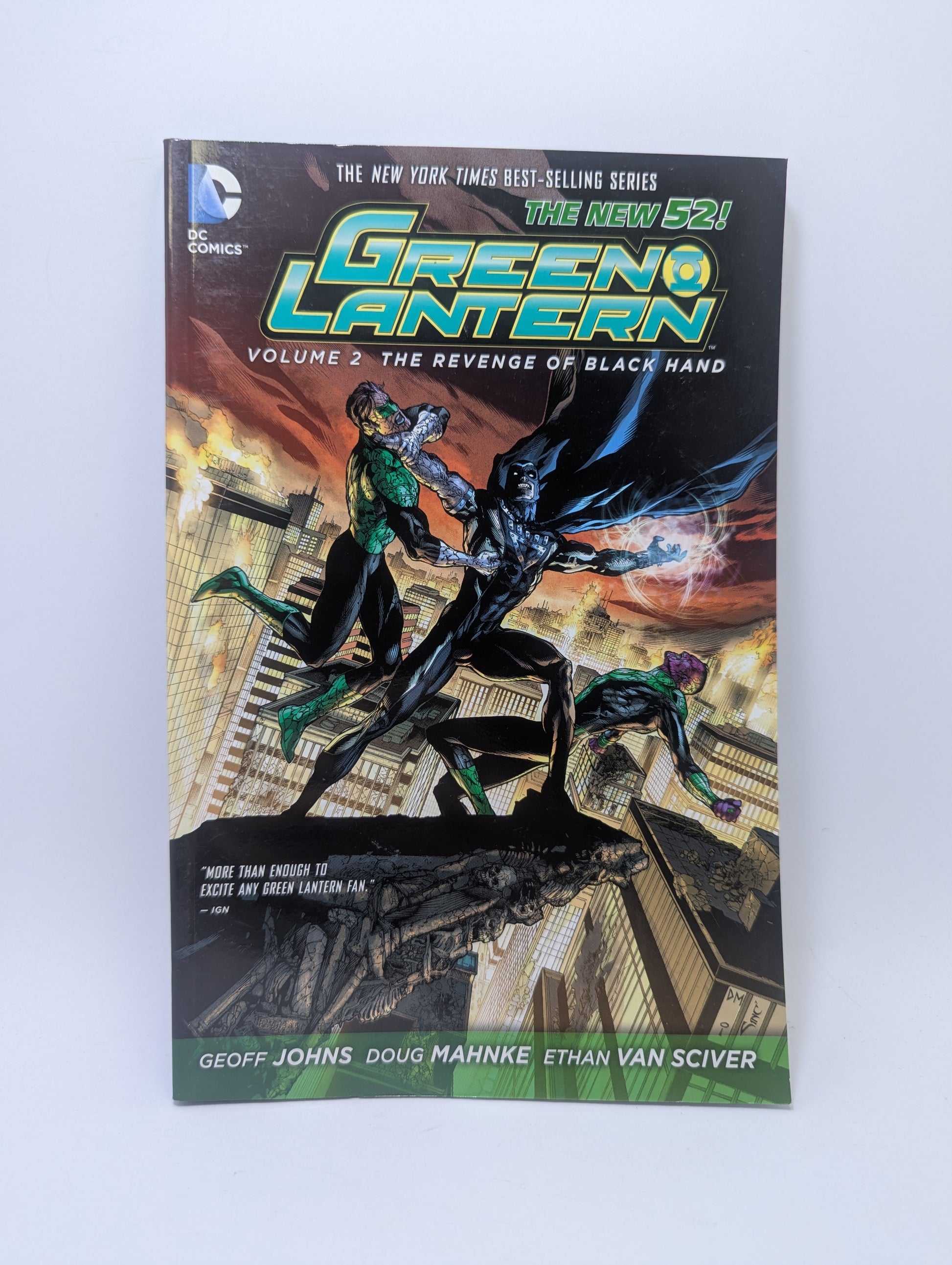 Green Lantern: The Revenge of Black Hand, Vol. 2 grafinės novelės viršelis su Hal Jordan ir Sinestro.