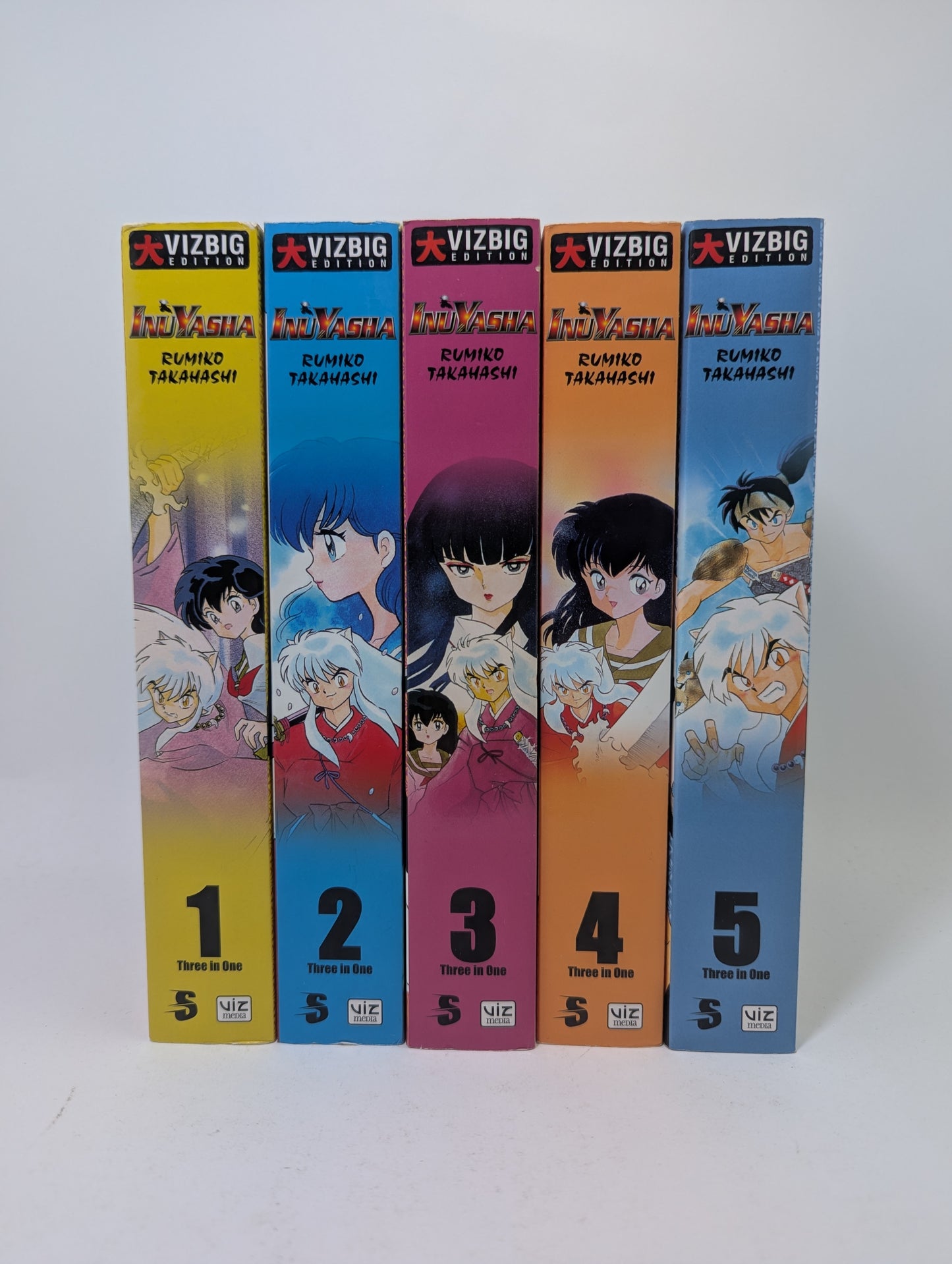 InuYasha, Vol. 1-5 manga rinkinys.