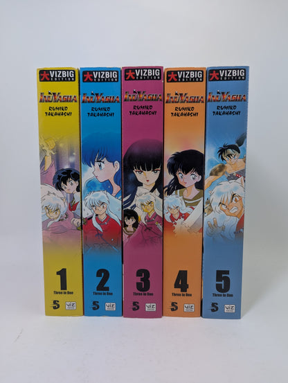 InuYasha, Vol. 1-5 manga rinkinys.