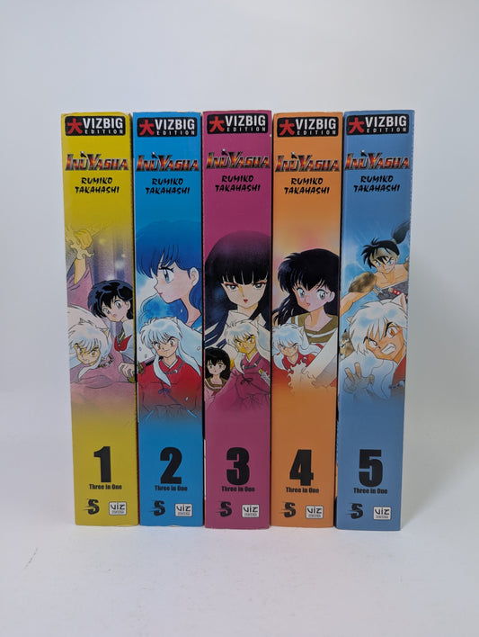 InuYasha, Vol. 1-5 manga rinkinys.