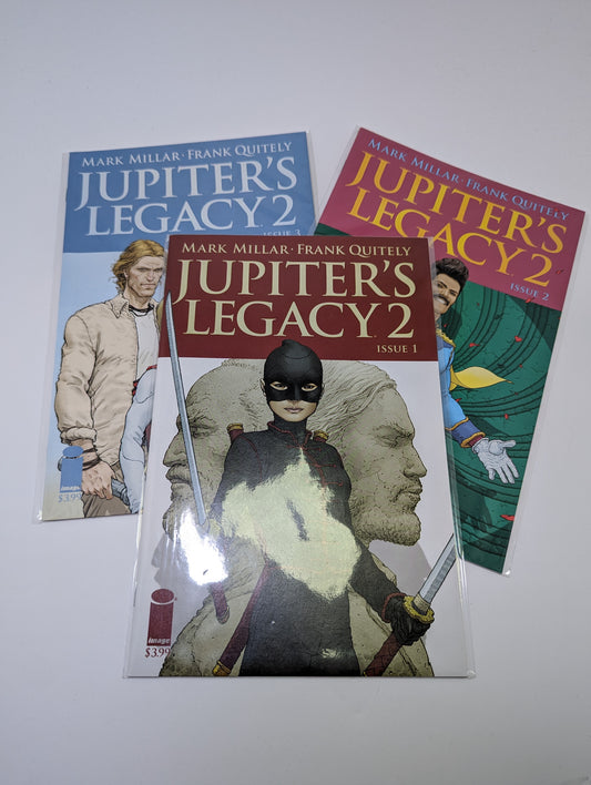 Jupiter's Legacy 2, Vol. 1-3 komiksų serijos viršeliai