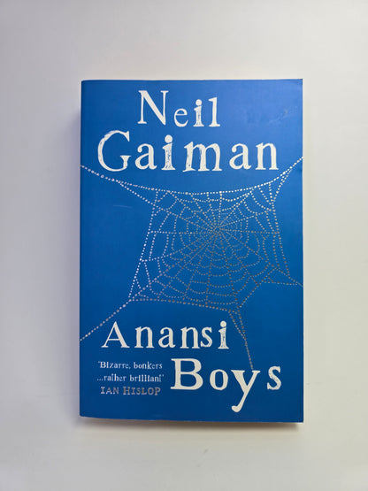 Neil Gaiman Anansi Boys knygos viršelis anglų kalba
