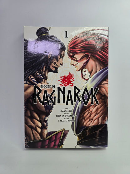 Record of Ragnarok Vol. 1 mangos viršelis anglų kalba