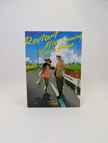 Restart After Coming Back Home manga, anglų kalba, su šiltu ir jaudinančiu siužetu apie žmogaus emocijas ir naujas pradžias.
