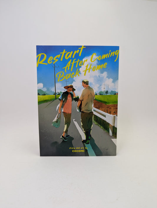 Restart After Coming Back Home manga, anglų kalba, su šiltu ir jaudinančiu siužetu apie žmogaus emocijas ir naujas pradžias.