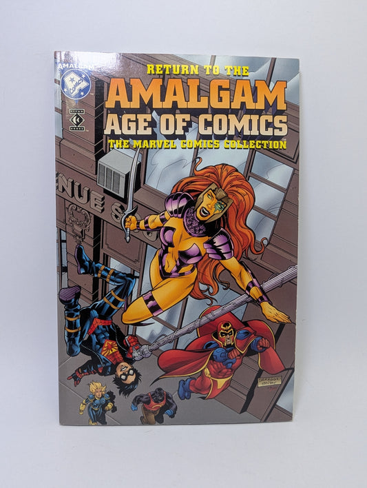 „Marvel Comics“ kolekcijos „Return to the Amalgam Age of Comics“ viršelis su unikaliais herojų hibridais.