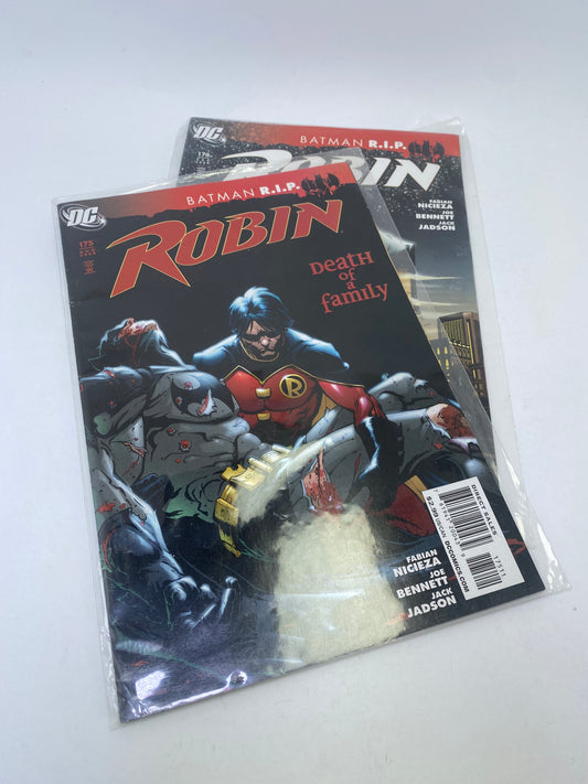  Robin #175–176 – dviejų dalių komiksų rinkinys apie Betmeno mokinį, anglų kalba